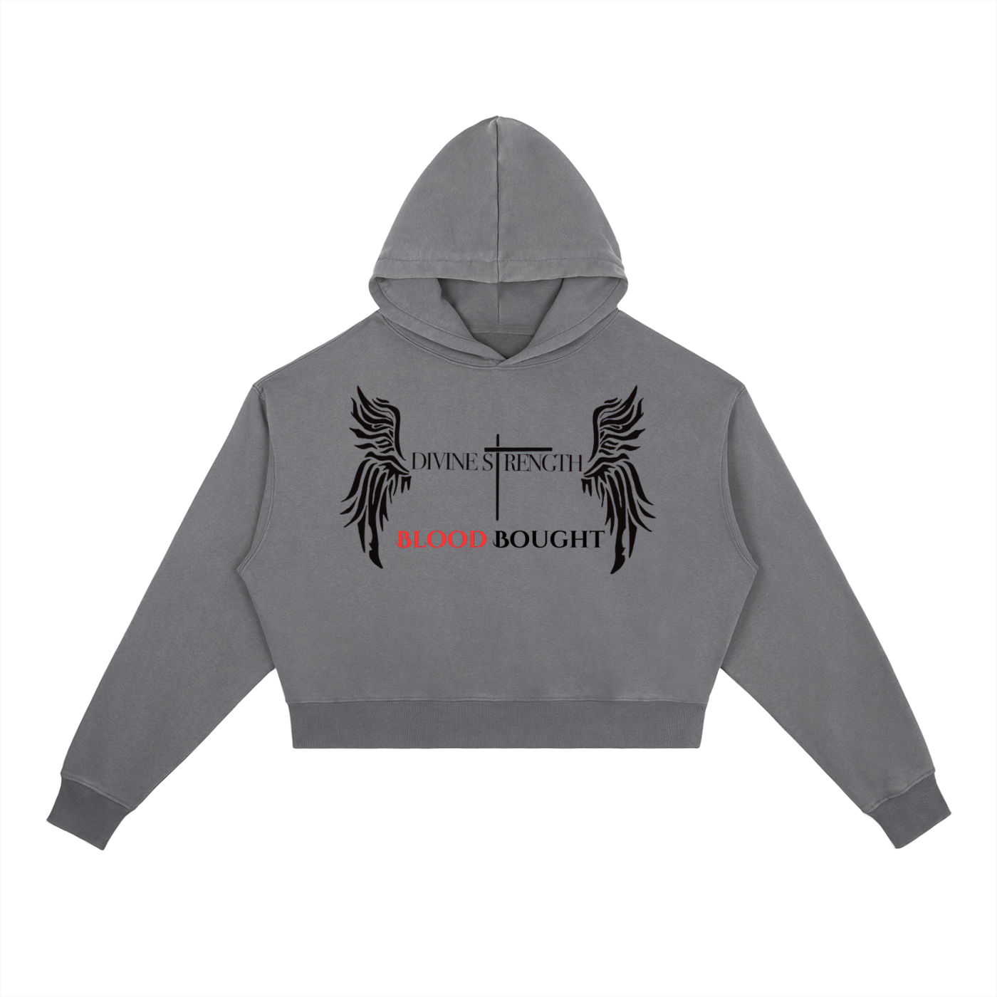 Women's Blood Bought Cropped Heavyweight Hoodie