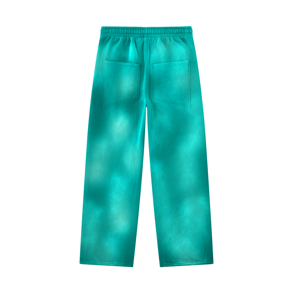Unisex Byzantine Cross Logo Sunfade Wide Leg Fleece Sweatpants