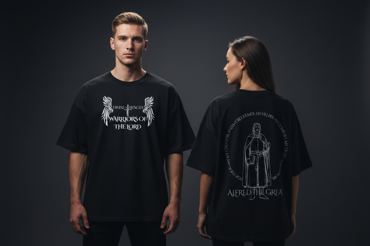 ALFRED THE GREAT Drop Tee — Front & Back