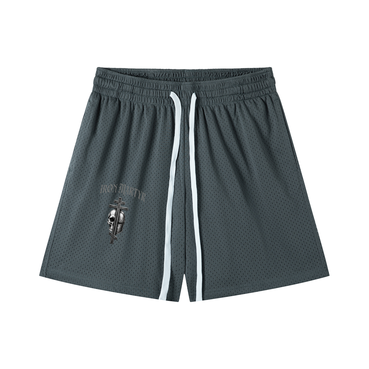 Byzantine cross logo Mesh Drawstring Shorts