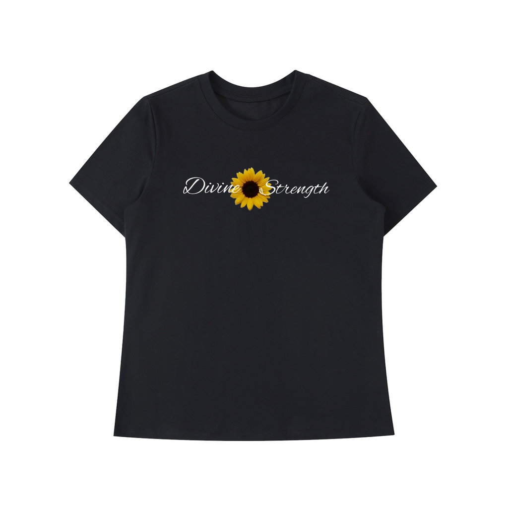 Women's sunflower logo Shoulder T-Shirt