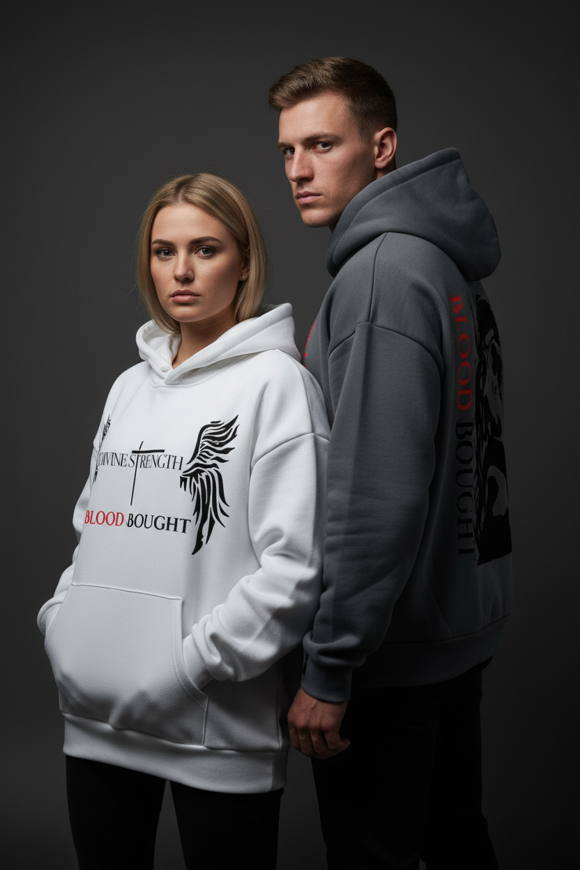 Blood Bought Hoodie – Front & Back Reveal