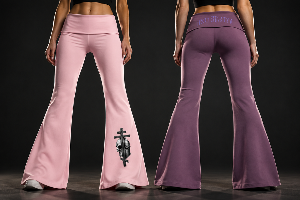 Byzantine Flared — Pink & Mauve Pants Focus
