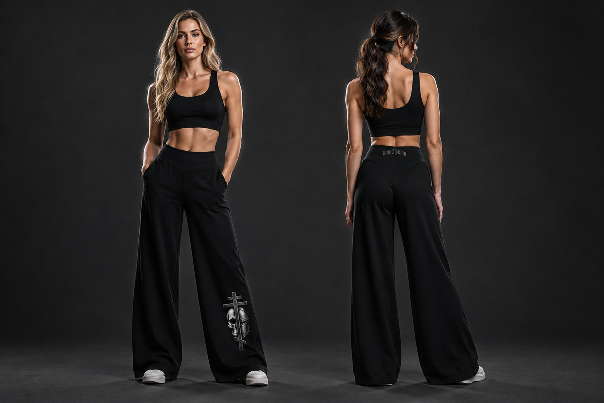 Byzantine Straight Leg — Black Full Body