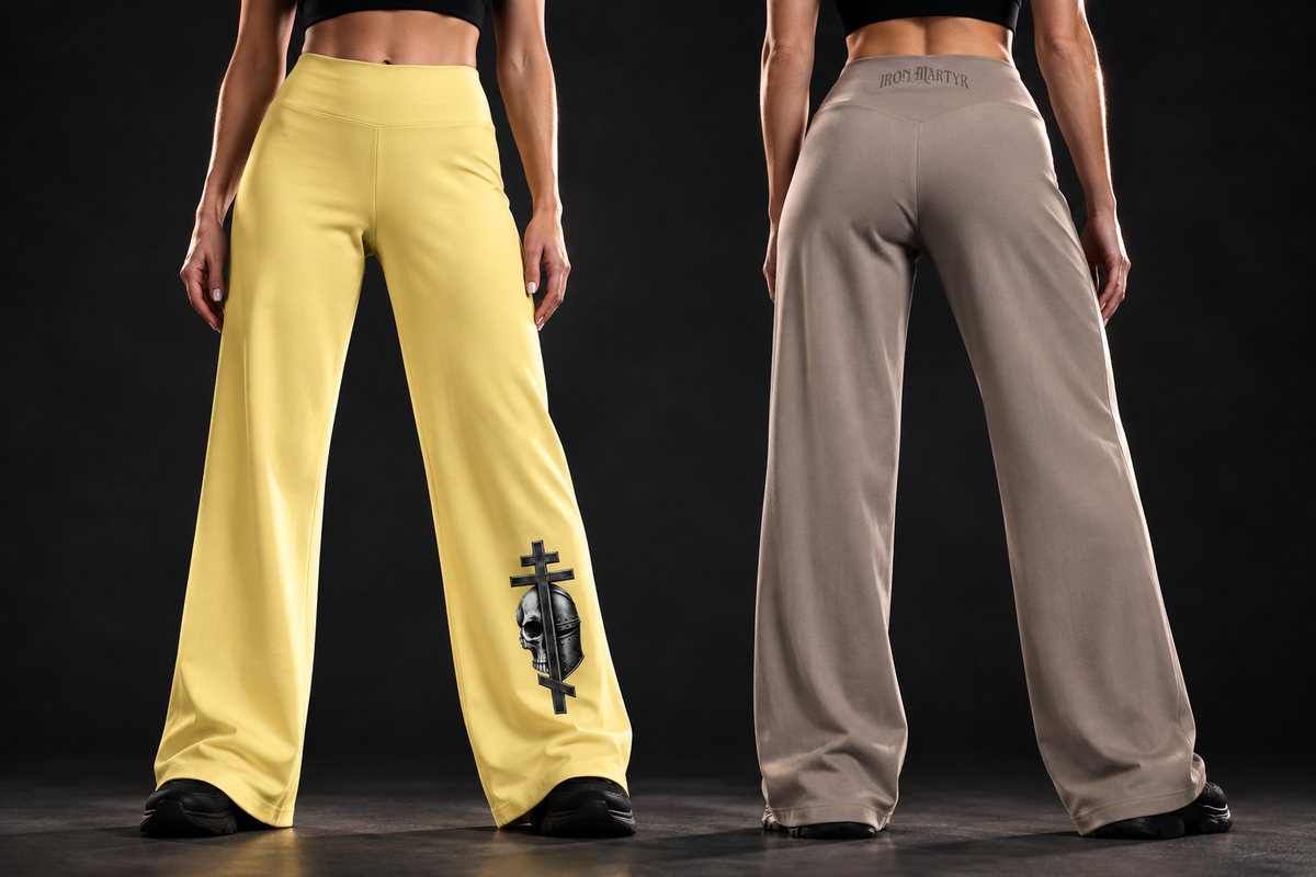 Byzantine Straight Leg — Yellow & Taupe