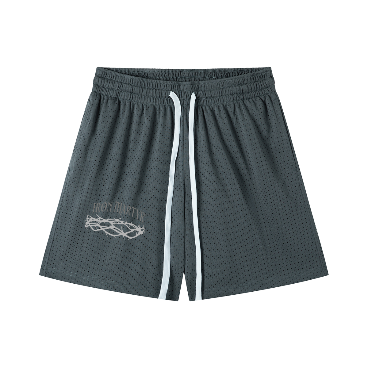 Crown of Thorns Mesh Drawstring Shorts