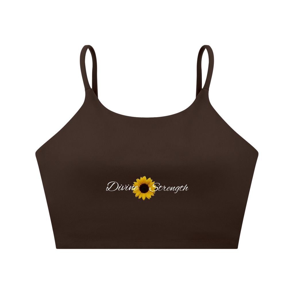 Sunflower Spaghetti Strap Yoga Sports Bra
