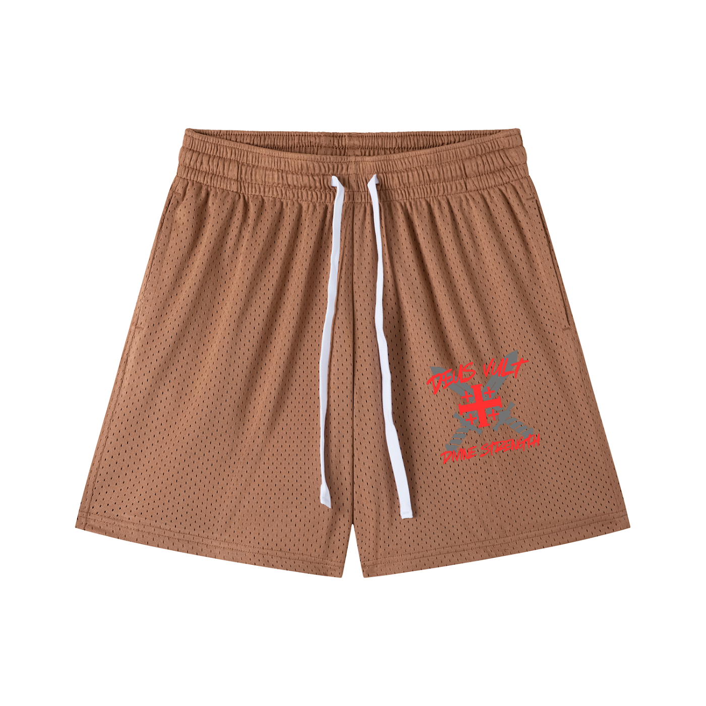 Deus Vult Mesh Drawstring Shorts