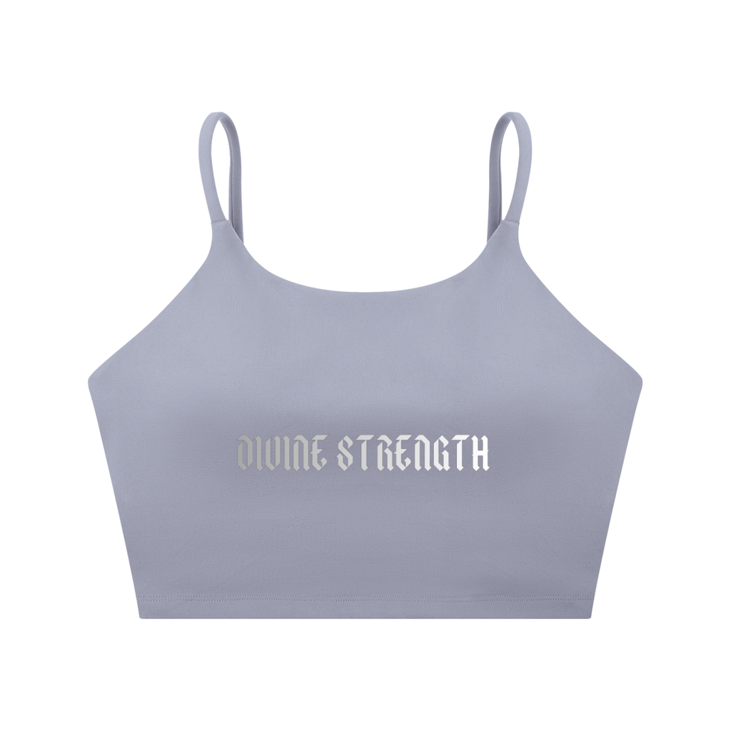 Chrome Logo Spaghetti Strap Yoga Sports Bra