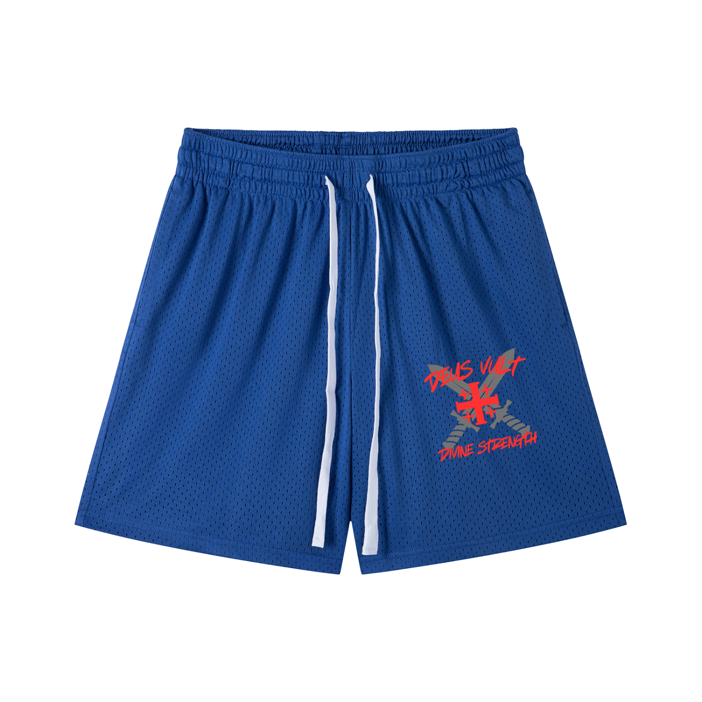 Deus Vult Mesh Drawstring Shorts