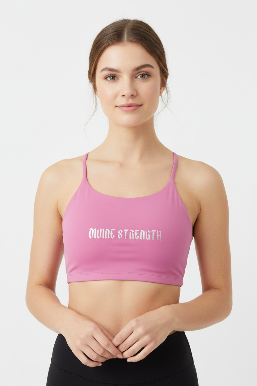 Chrome Logo Sports Bra - Front