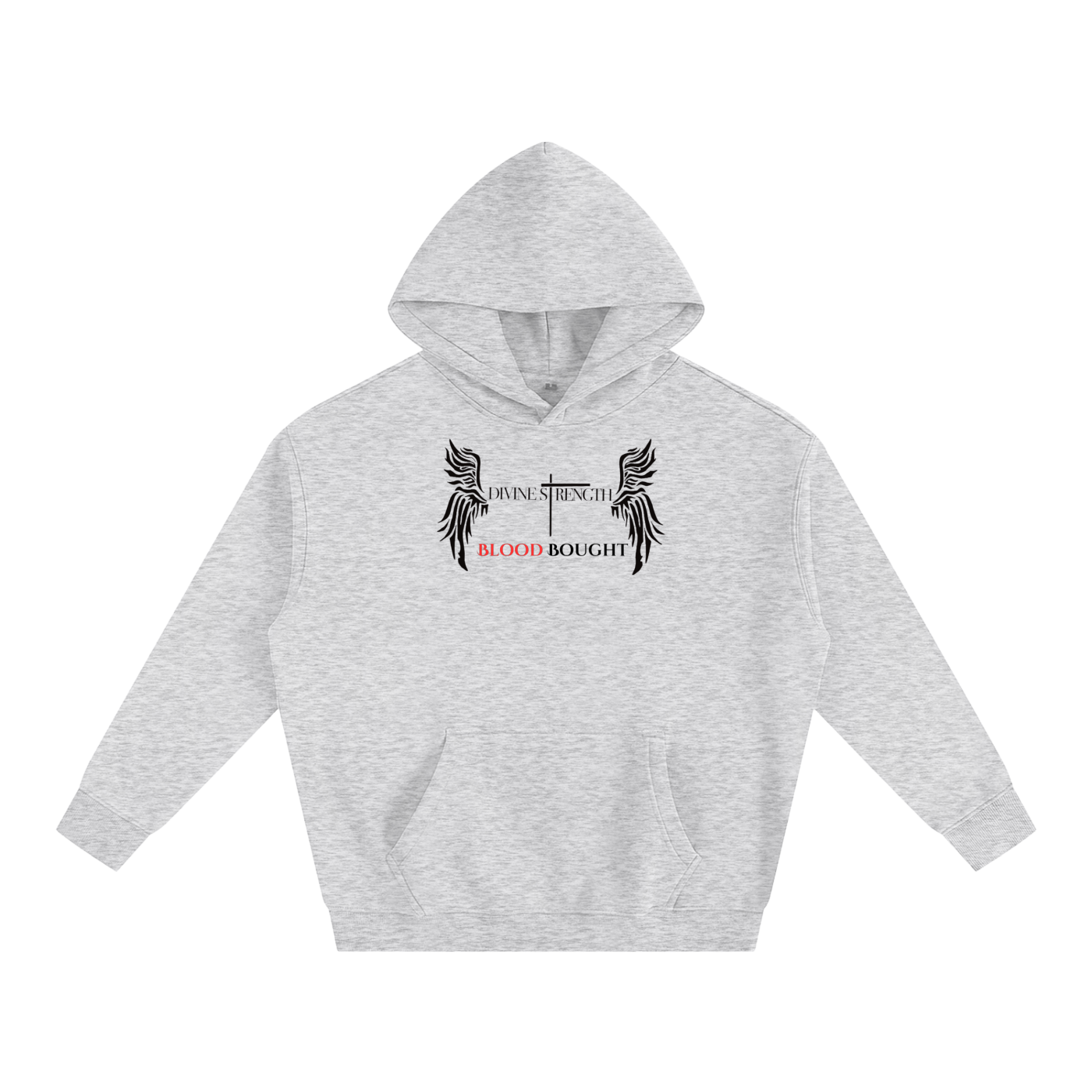 Oversize Fleeced "I AM BLOOD BOUGHT" Hoodie