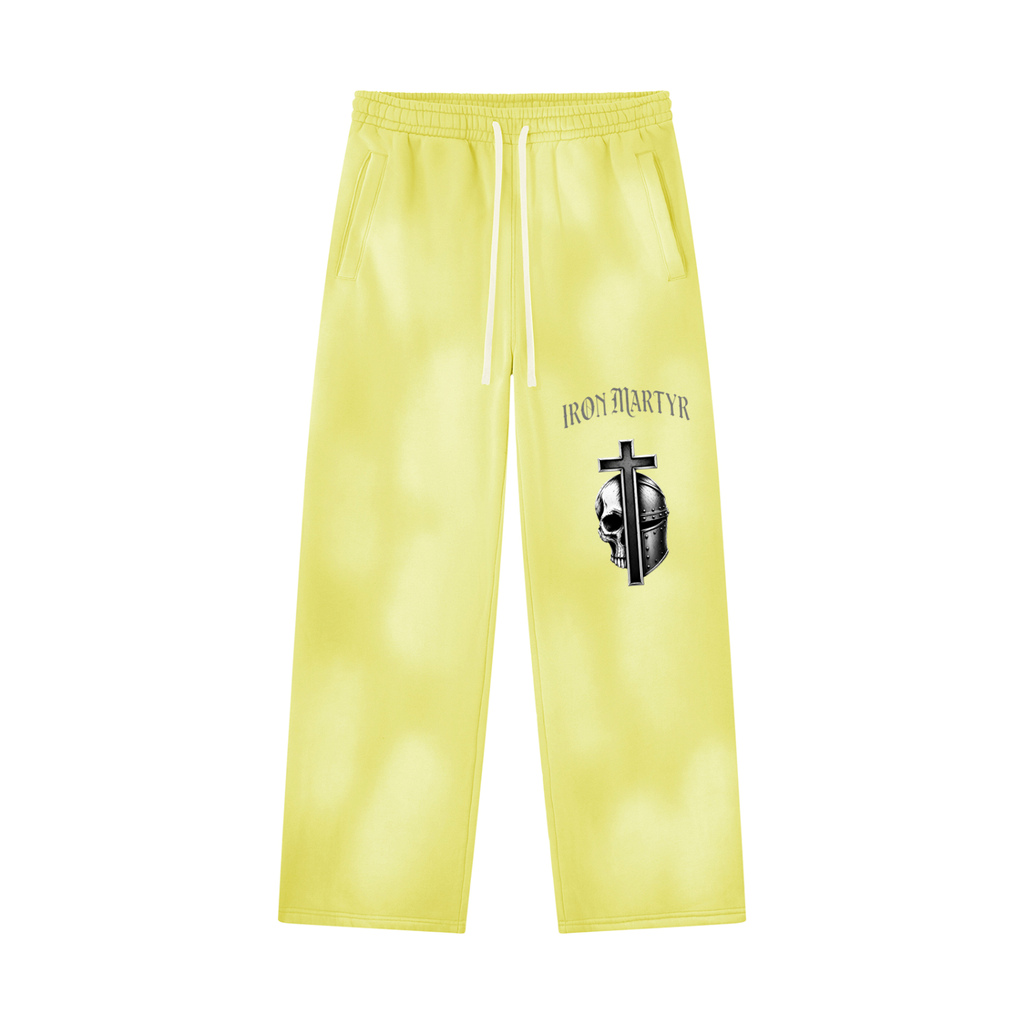 Unisex Sunfade Wide Leg Fleece Sweatpants
