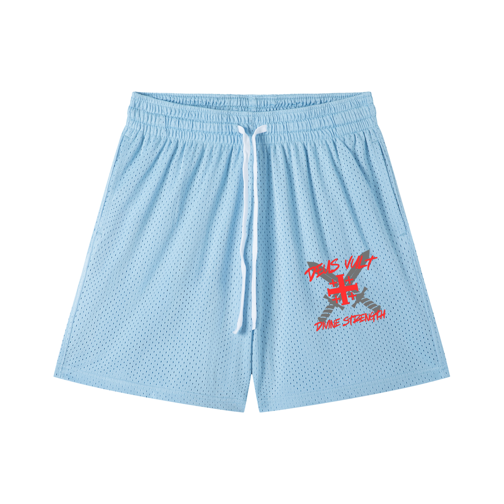 Deus Vult Mesh Drawstring Shorts