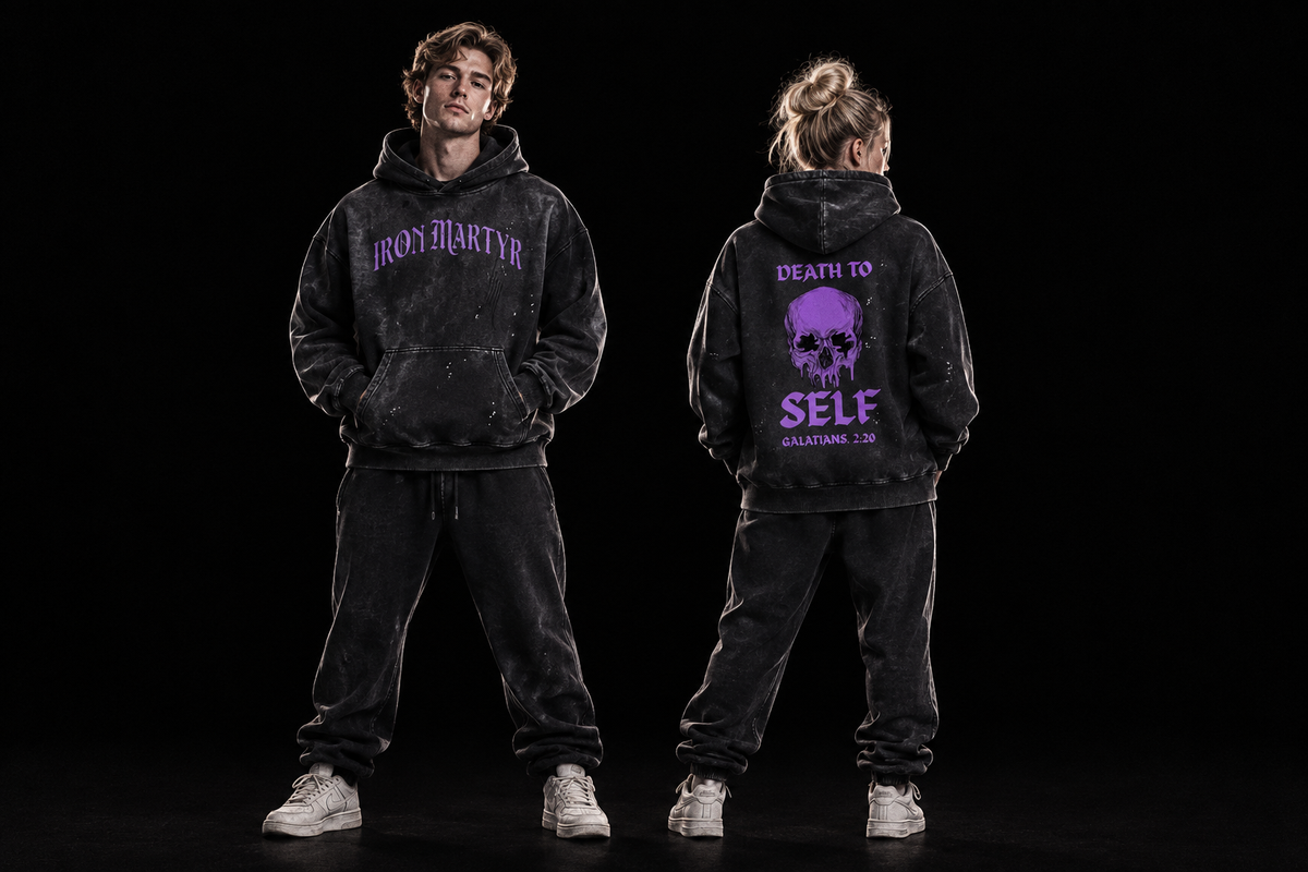 Death To Self Hoodie — Washed Black