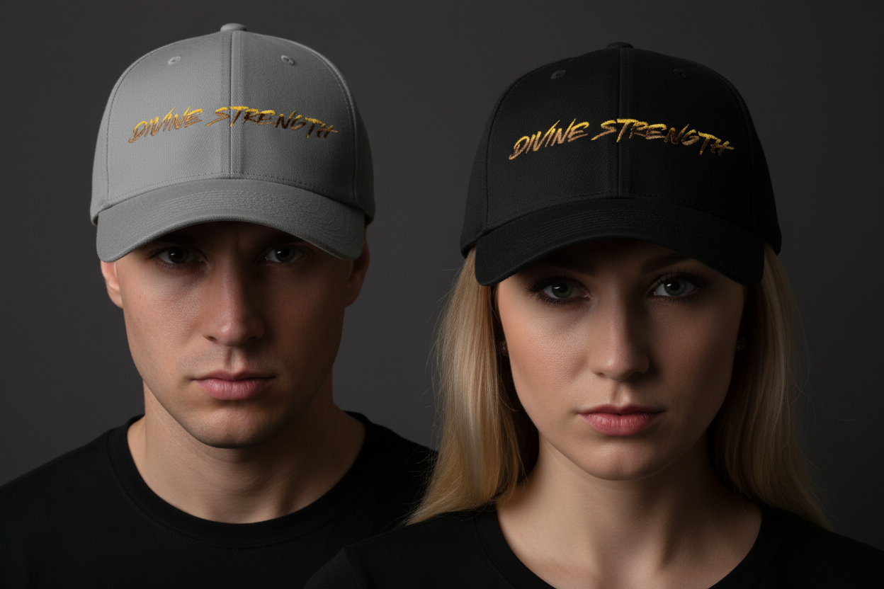 Divine Strength Cap — Grey & Black
