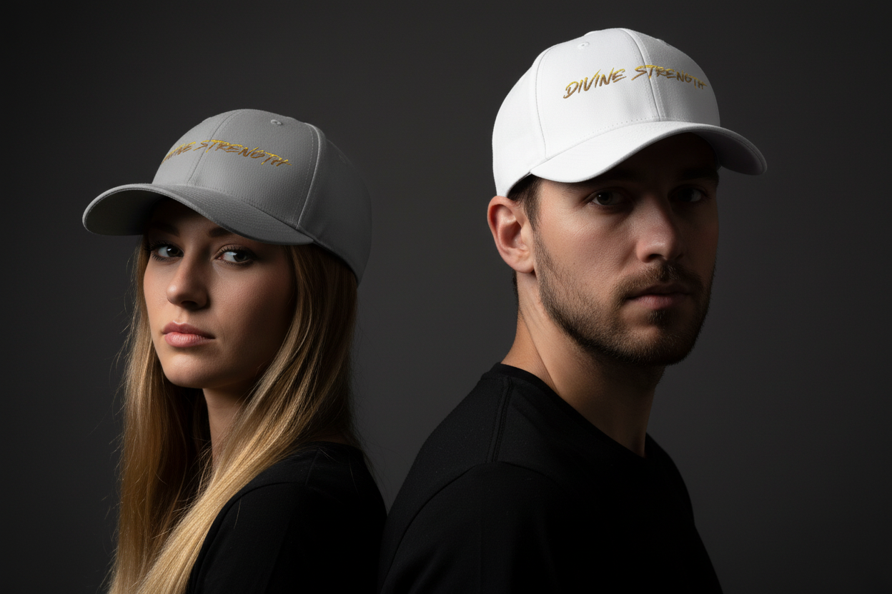 Divine Strength Cap — White & Grey