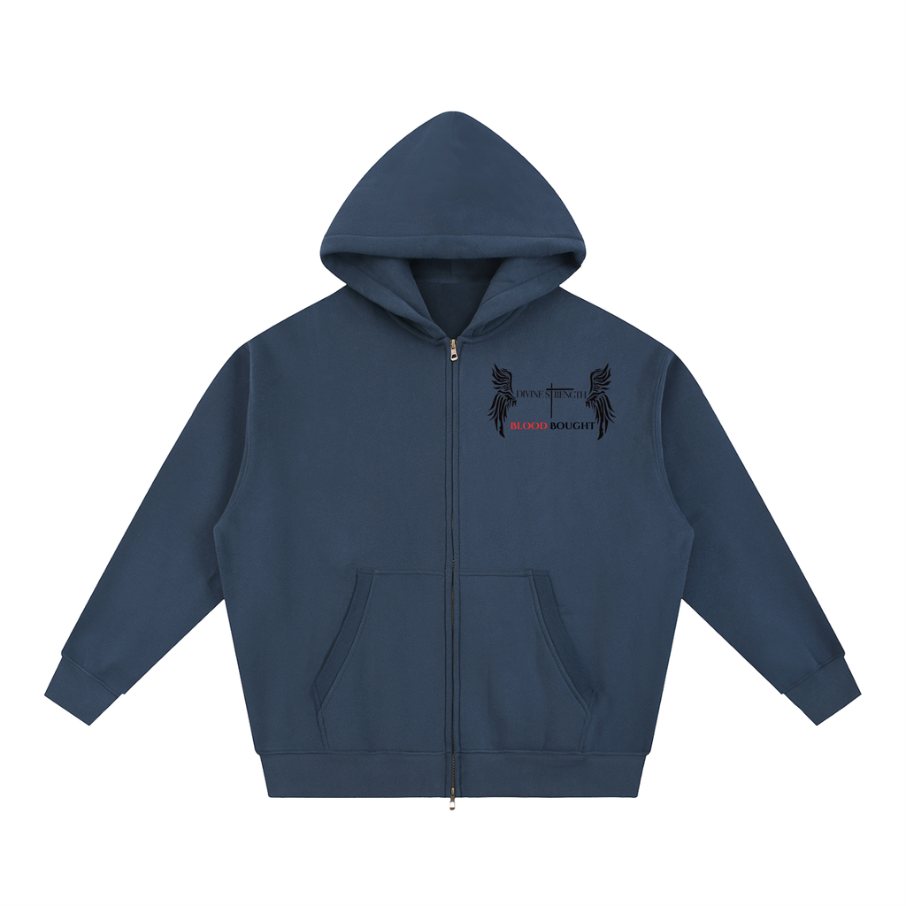 Blood Bought Oversized Fleece Boxy ZIP-UP