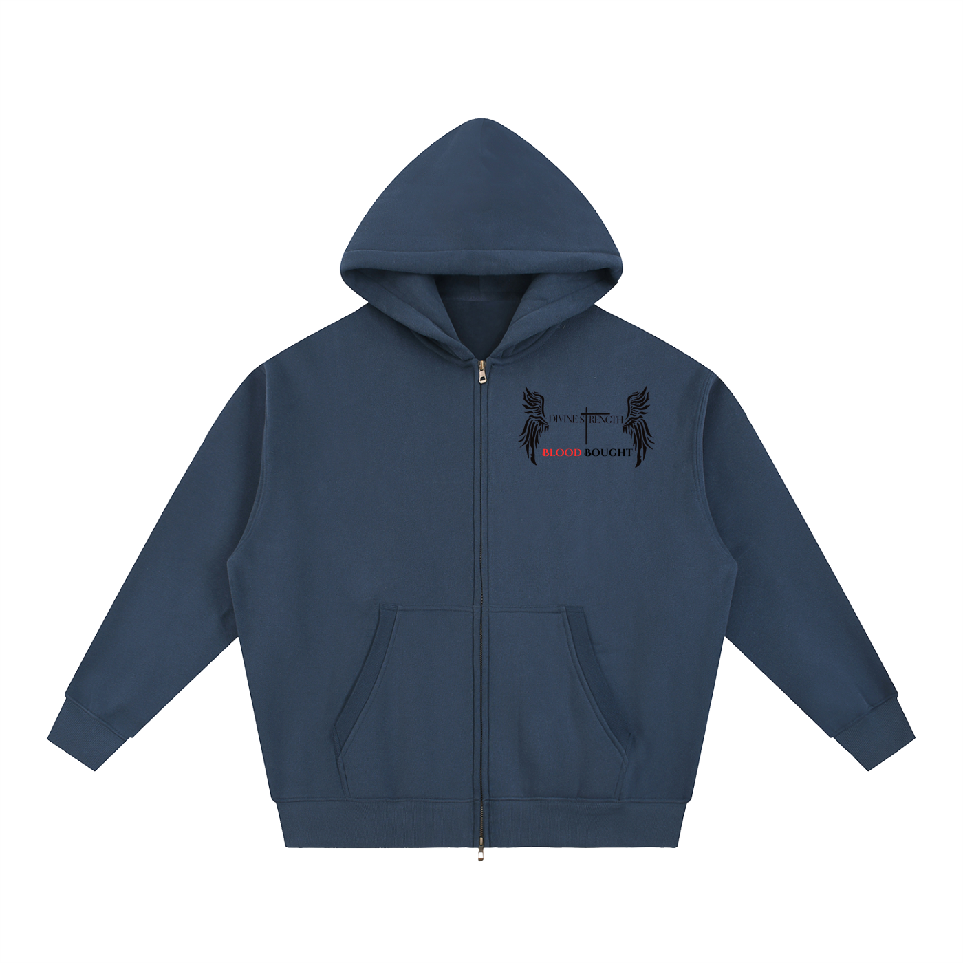 Blood Bought Oversized Fleece Boxy ZIP-UP