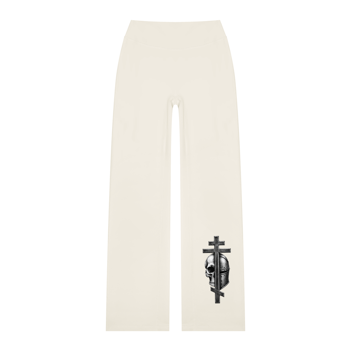 Women's High Waisted Byzantine cross Logo Straight Leg Yoga pants