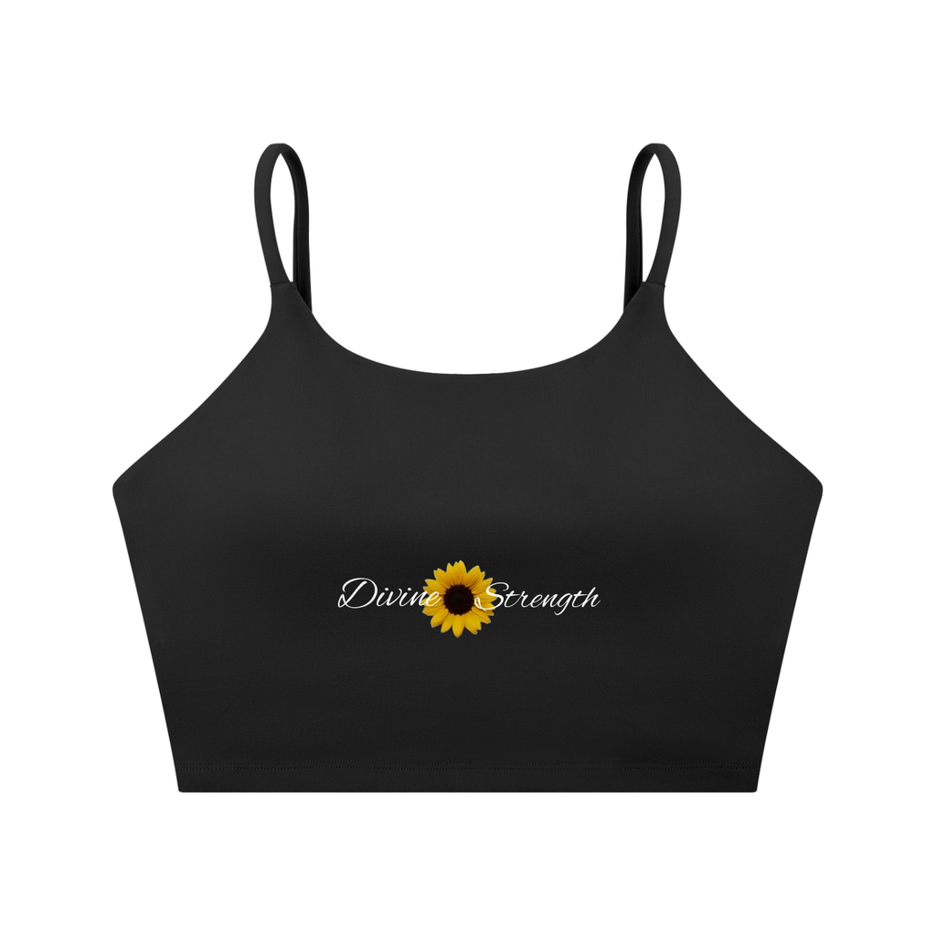 Sunflower Spaghetti Strap Yoga Sports Bra