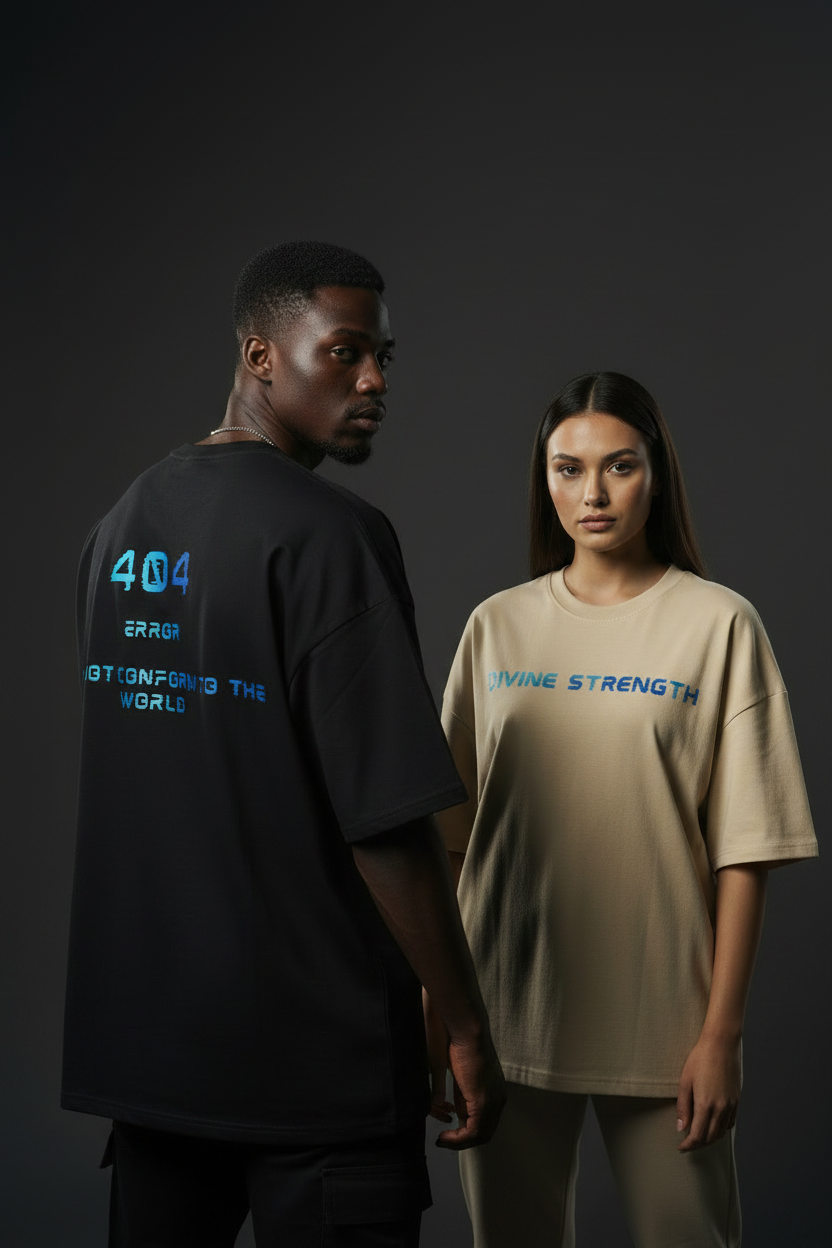 ERROR 404 Drop Tee — Back & Front Stand