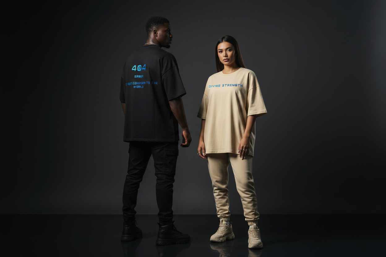 ERROR 404 Drop Tee — Man Back, Woman Front