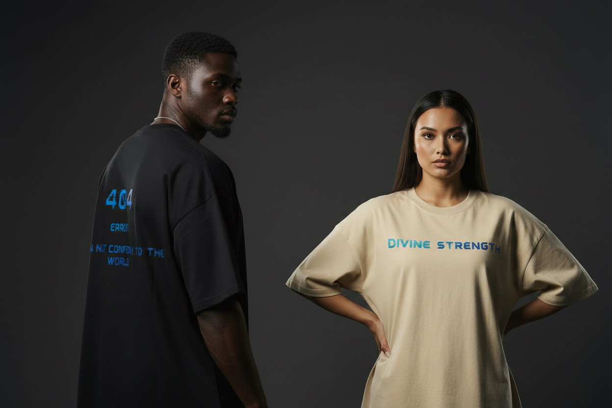 ERROR 404 Drop Tee — Pose 2
