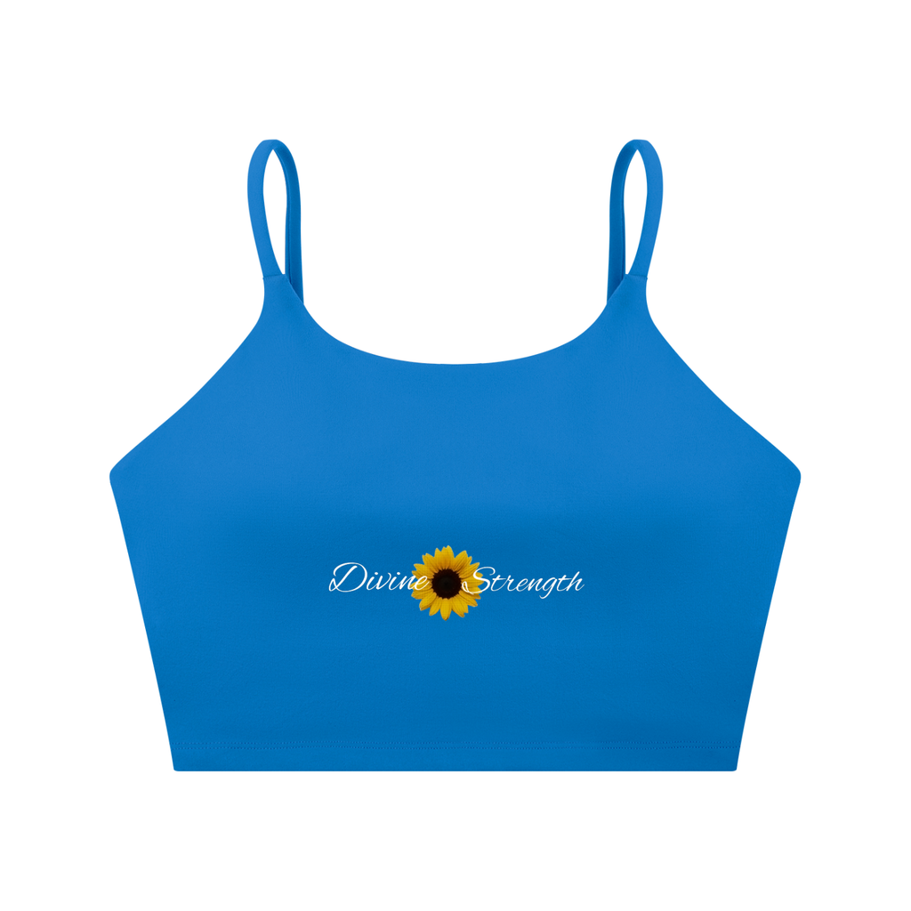 Sunflower Spaghetti Strap Yoga Sports Bra