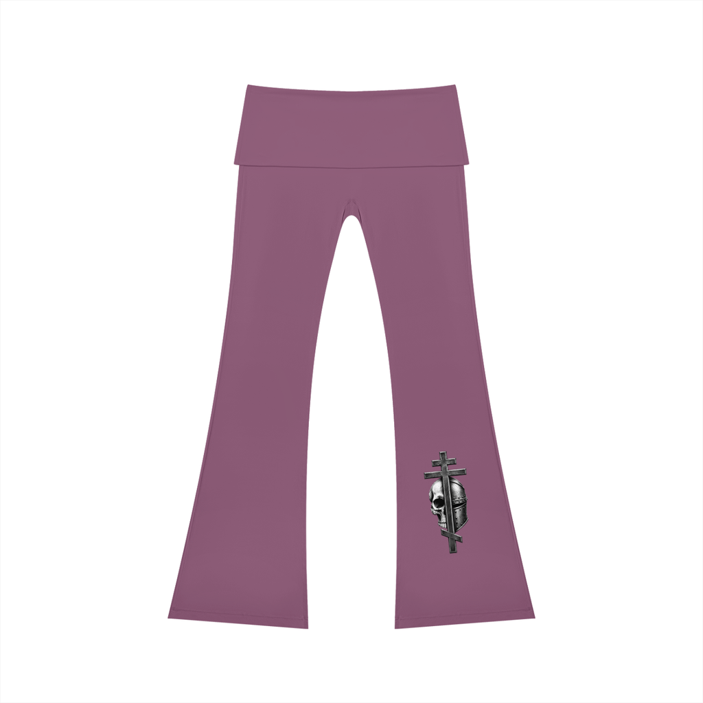 Women's High Rise Byzantine Cross Flared Yoga Pants