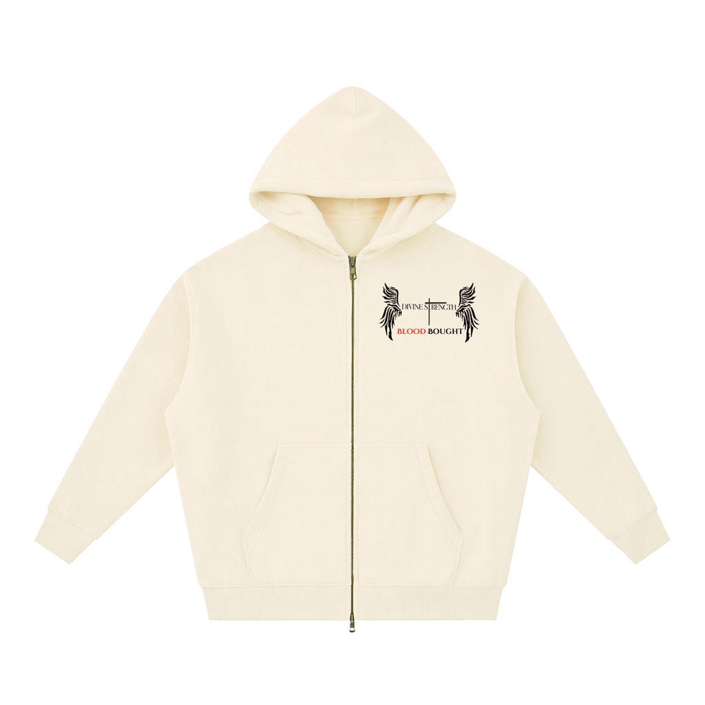 Blood Bought Oversized Fleece Boxy ZIP-UP