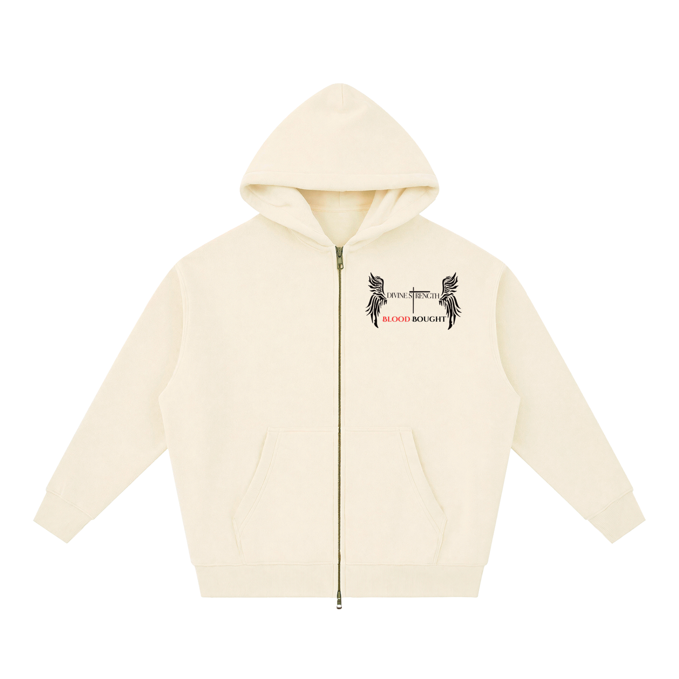 Blood Bought Oversized Fleece Boxy ZIP-UP
