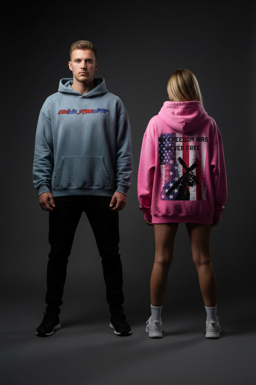 Freedom Hoodie Pink — Pose 1