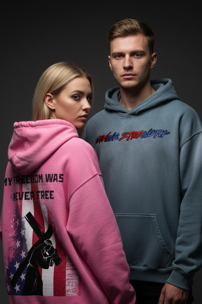 Freedom Hoodie Pink — Pose 3