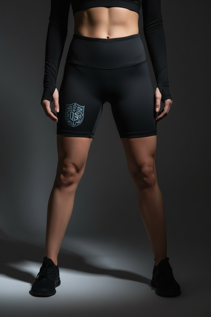 Heavens Army Biker Shorts — Black