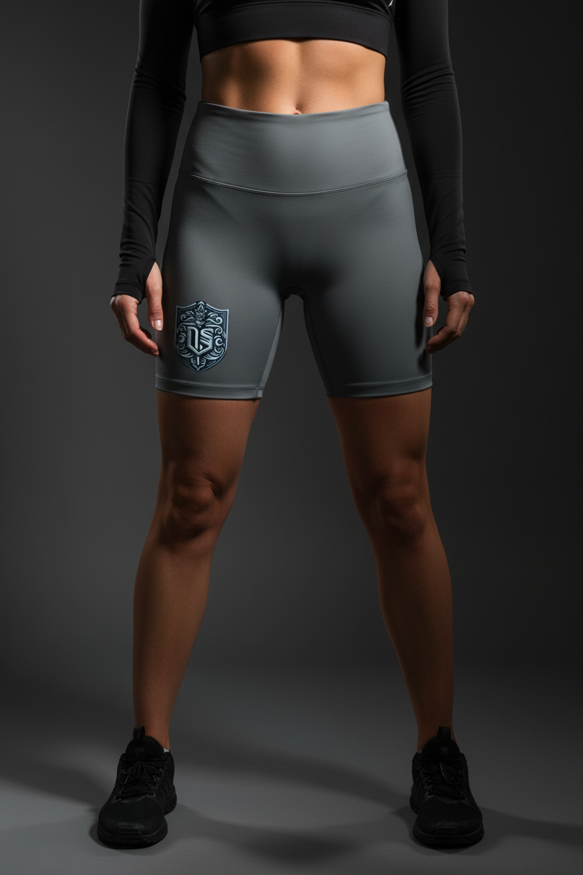 Heavens Army Biker Shorts — Charcoal Grey