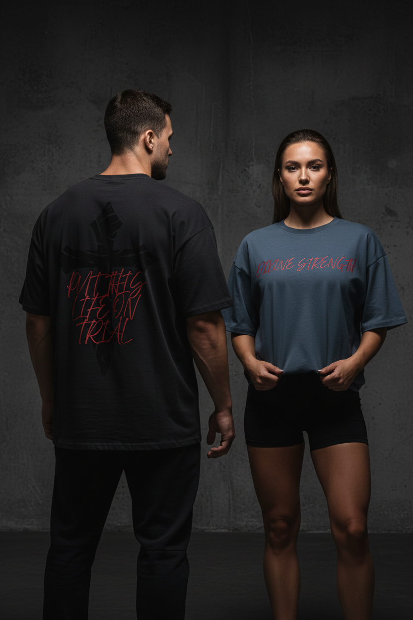 Life on Trial Cross Drop Tee - Front & Back
