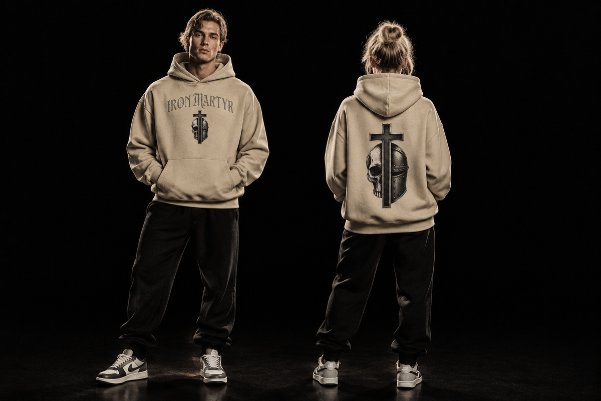 Logo Heavyweight Hoodie — Sand