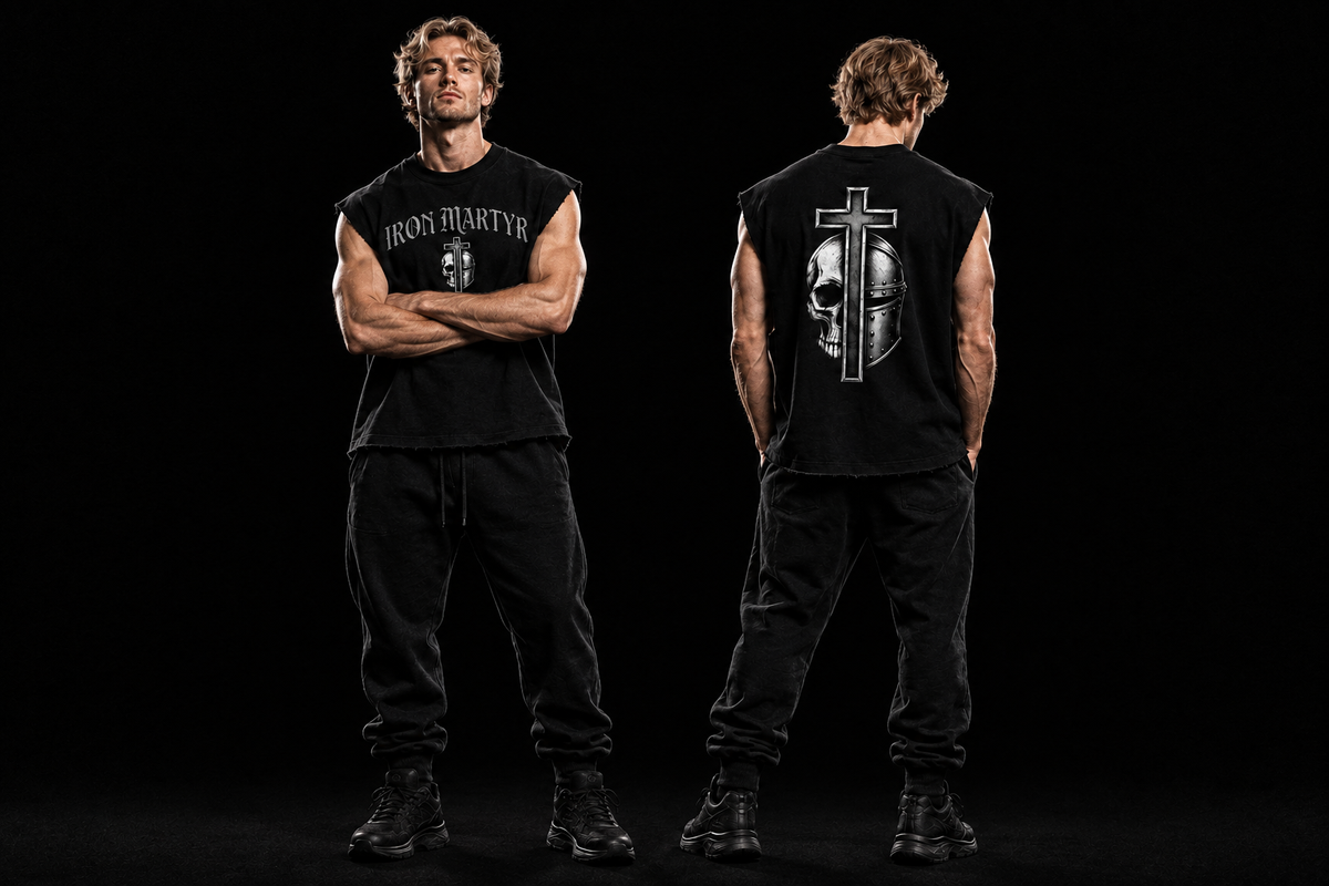 Logo Raw Edge Tank — Arms Crossed