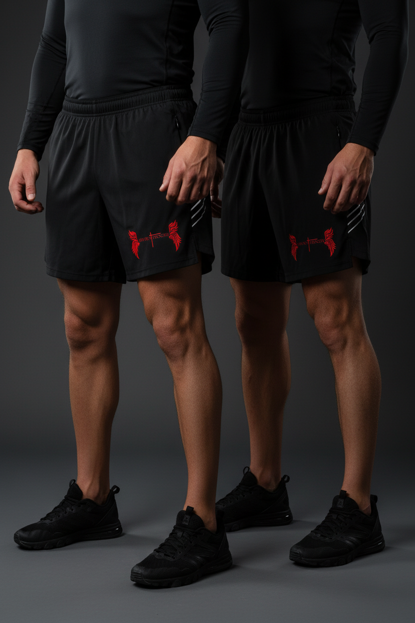 Logo Side-Stripe Shorts — Duo