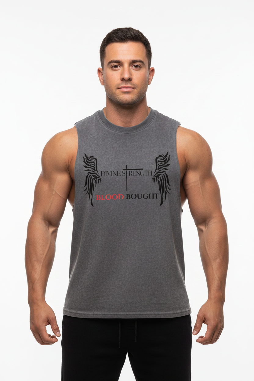 Reverse Washed Tank Top - Front