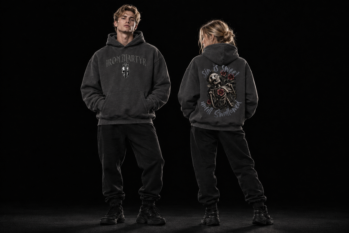 Sin Is Sweet Hoodie — Charcoal
