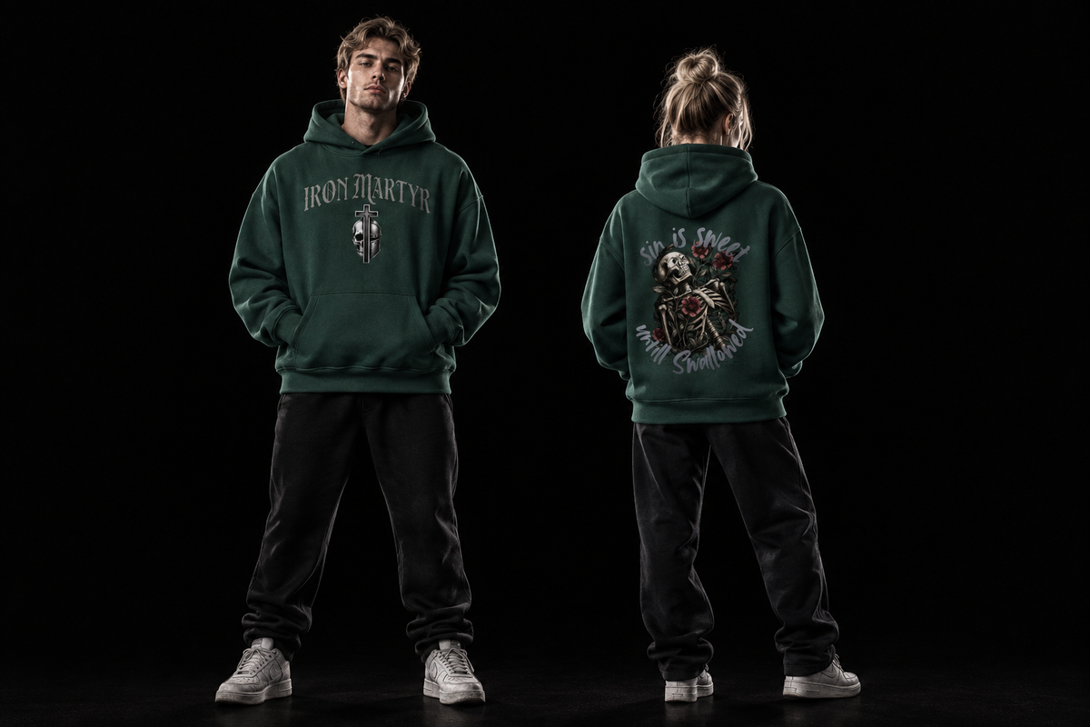 Sin Is Sweet Hoodie — Forest Green