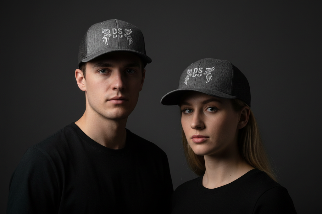 Snapback Trucker Cap — Side by Side