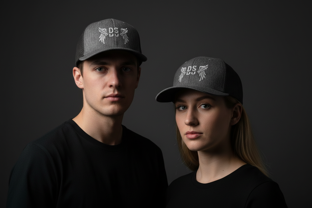 Snapback Trucker Cap — Side by Side
