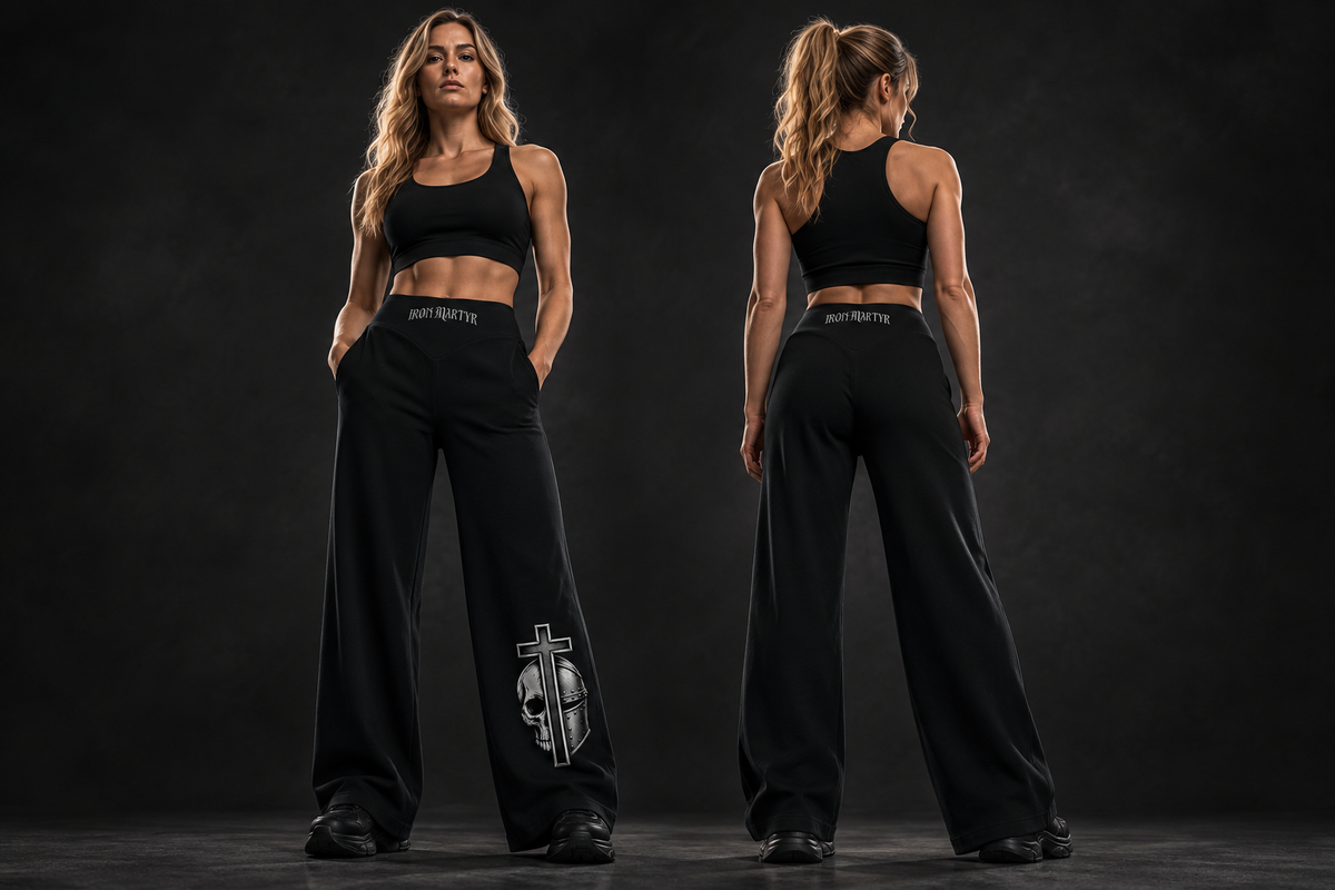 Straight Leg Yoga Pants — Black