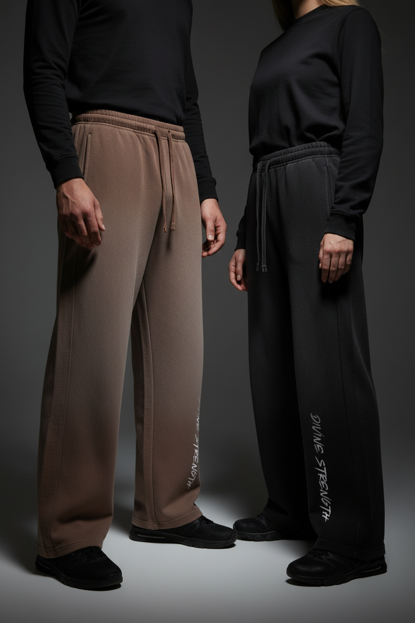 Vintage Gradient Sweatpants — Brown & Black Duo