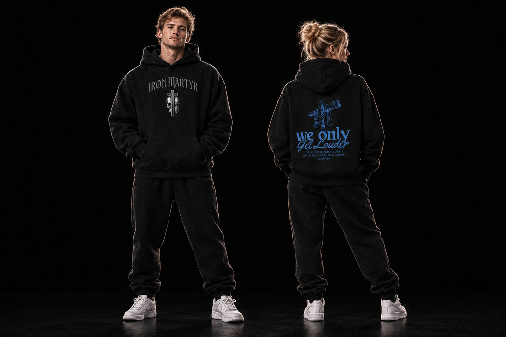 We Only Get Louder Hoodie — Black