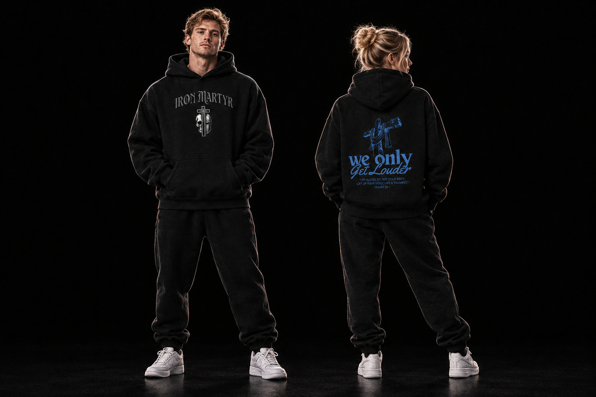 We Only Get Louder Hoodie — Black