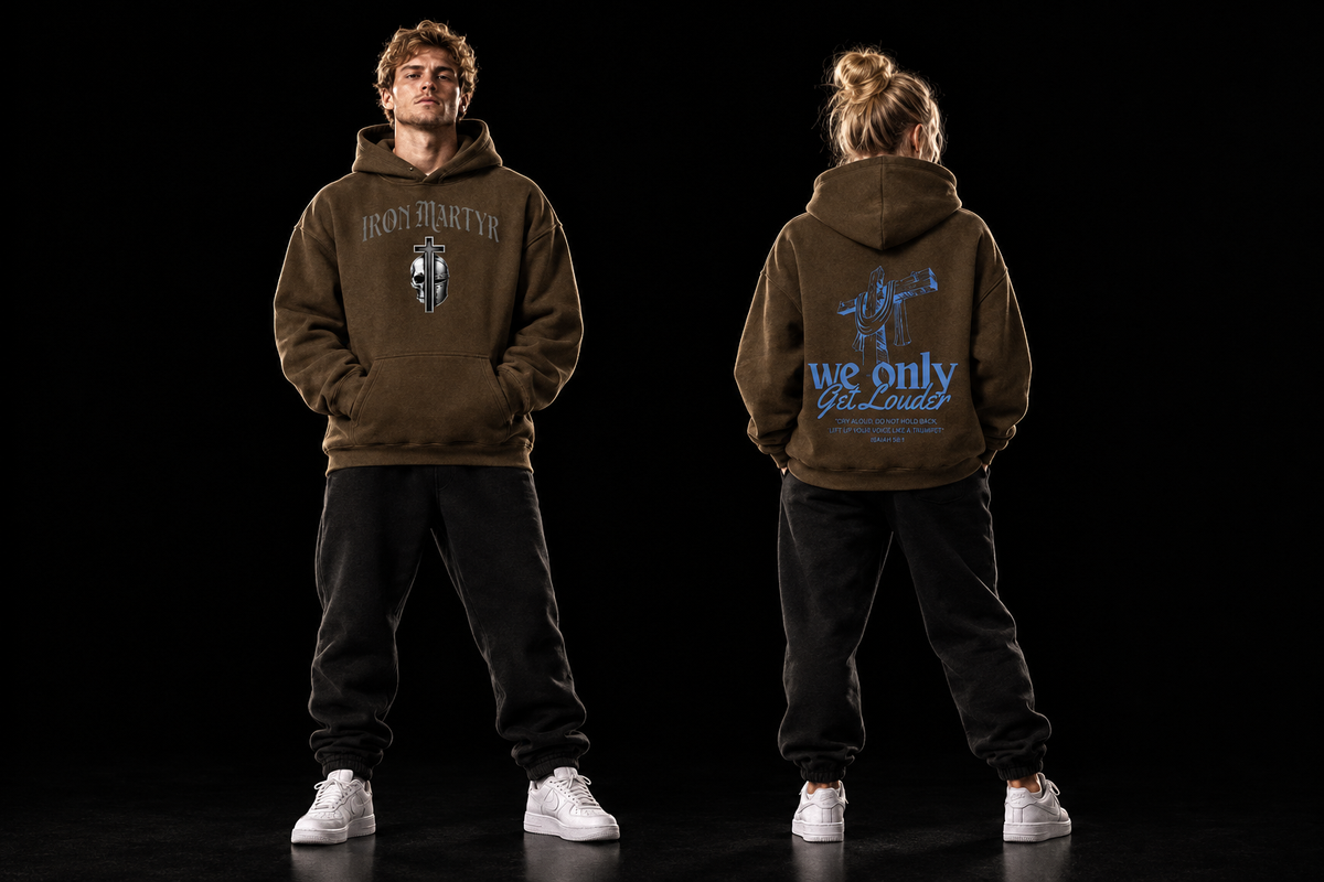We Only Get Louder Hoodie — Dark Olive